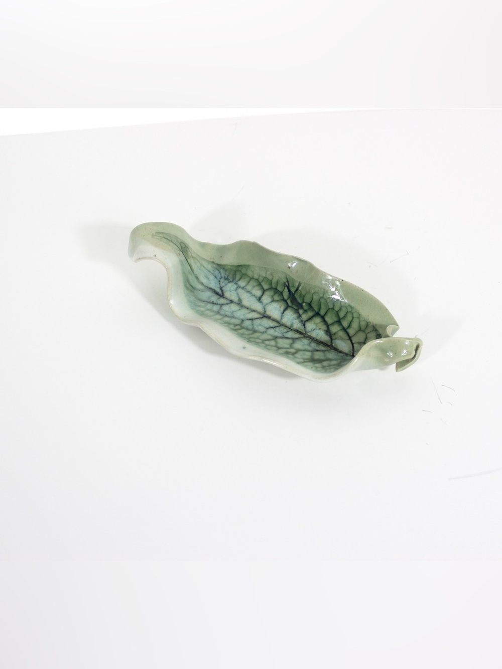 Vintage Studio Pottery Ceramic Leaf Dish